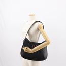 Salvatore Ferragamo Shoulder Bag Leather Black Gold Auth gh1111-20