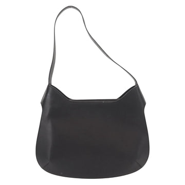 Salvatore Ferragamo Shoulder Bag Leather Black Gold Auth gh1111 - 0