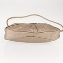 Salvatore Ferragamo Gancini Shoulder Bag Leather 2way Champagne Gold Auth gh1114-5