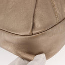 Salvatore Ferragamo Gancini Shoulder Bag Leather 2way Champagne Gold Auth gh1114-15