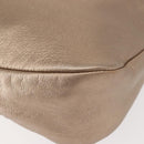 Salvatore Ferragamo Gancini Shoulder Bag Leather 2way Champagne Gold Auth gh1114-18