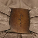 Salvatore Ferragamo Gancini Shoulder Bag Leather 2way Champagne Gold Auth gh1114-10