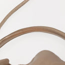 Salvatore Ferragamo Gancini Shoulder Bag Leather 2way Champagne Gold Auth gh1114-8