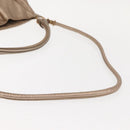 Salvatore Ferragamo Gancini Shoulder Bag Leather 2way Champagne Gold Auth gh1114-9