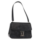 Salvatore Ferragamo Vala Shoulder Bag Leather Black Silver Auth gh1115-1