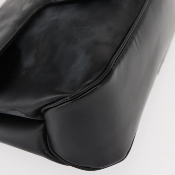 Salvatore Ferragamo Vala Shoulder Bag Leather Black Silver Auth gh1115