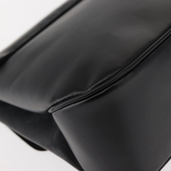 Salvatore Ferragamo Vala Shoulder Bag Leather Black Silver Auth gh1115