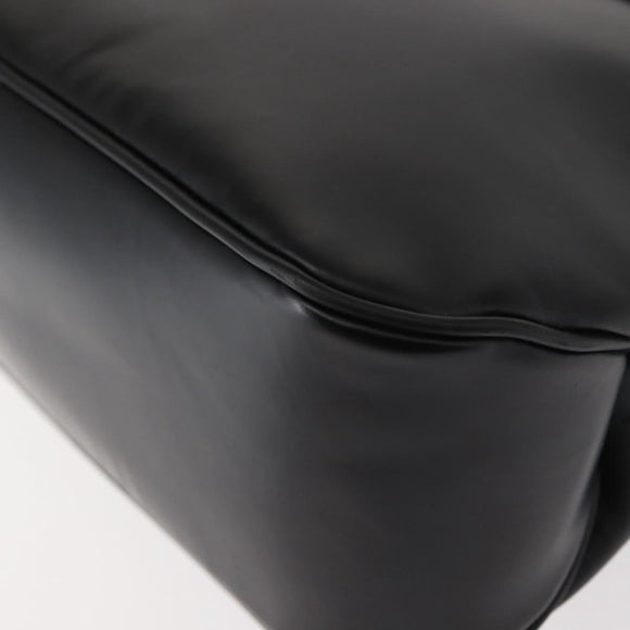 Salvatore Ferragamo Vala Shoulder Bag Leather Black Silver Auth gh1115