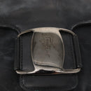 Salvatore Ferragamo Vala Shoulder Bag Leather Black Silver Auth gh1115-9