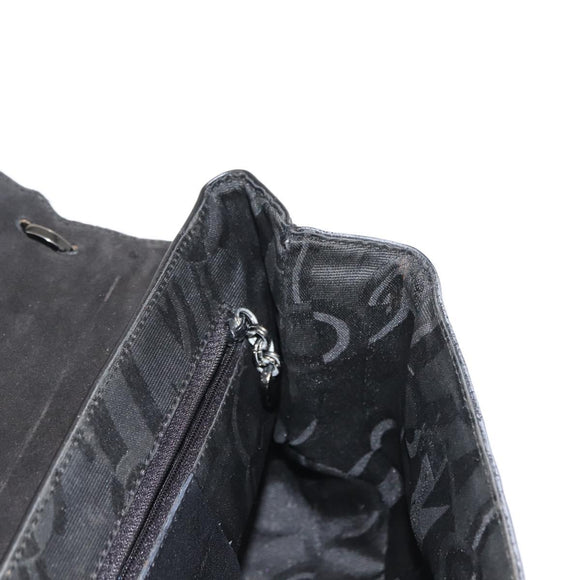 Salvatore Ferragamo Vala Shoulder Bag Leather Black Silver Auth gh1115