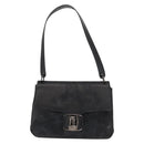 Salvatore Ferragamo Vala Shoulder Bag Leather Black Silver Auth gh1115-13