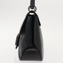 Salvatore Ferragamo Vala Shoulder Bag Leather Black Silver Auth gh1115-3