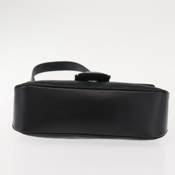 Salvatore Ferragamo Vala Shoulder Bag Leather Black Silver Auth gh1115