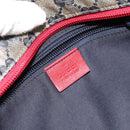 GUCCI GG Canvas Sherry Line Shoulder Bag Navy Gold 189749 Auth gh1116-18