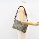 GUCCI GG Canvas Sherry Line Shoulder Bag Navy Gold 189749 Auth gh1116-22