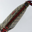 GUCCI GG Canvas Sherry Line Shoulder Bag Navy Gold 189749 Auth gh1116-6