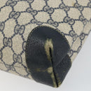 GUCCI GG Supreme Sherry Line Tote Bag PVC Navy Gold 002 983 0163 Auth gh1118-16