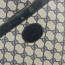 GUCCI GG Supreme Sherry Line Tote Bag PVC Navy Gold 002 983 0163 Auth gh1118-18