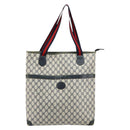 GUCCI GG Supreme Sherry Line Tote Bag PVC Navy Gold 002 983 0163 Auth gh1118-13