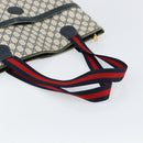 GUCCI GG Supreme Sherry Line Tote Bag PVC Navy Gold 002 983 0163 Auth gh1118-7