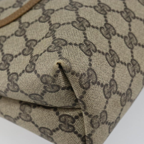 GUCCI GG Supreme Web Sherry Line Tote Bag PVC Beige Gold 53 02 2140 Auth gh1121