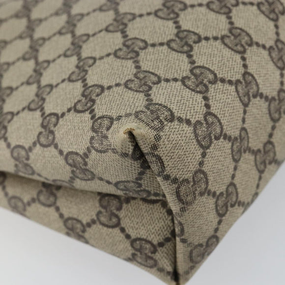 GUCCI GG Supreme Web Sherry Line Tote Bag PVC Beige Gold 53 02 2140 Auth gh1121