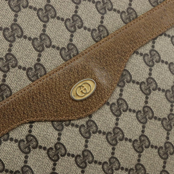 GUCCI GG Supreme Web Sherry Line Tote Bag PVC Beige Gold 53 02 2140 Auth gh1121