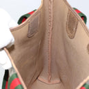 GUCCI GG Supreme Web Sherry Line Tote Bag PVC Beige Gold 53 02 2140 Auth gh1121-20