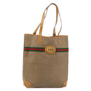 GUCCI Micro GG Supreme Web Sherry Line Bag PVC Beige 002 904 0131 Auth gh1123-1