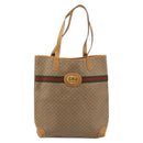 GUCCI Micro GG Supreme Web Sherry Line Bag PVC Beige 002 904 0131 Auth gh1123-13