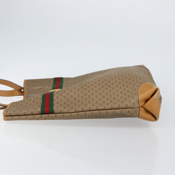 GUCCI Micro GG Supreme Web Sherry Line Bag PVC Beige 002 904 0131 Auth gh1123