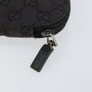 GUCCI GG Canvas Clutch Bag Black Silver 017 1502 Auth gh1125-8