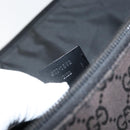 GUCCI GG Canvas Clutch Bag Black Silver 017 1502 Auth gh1125-12