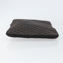 GUCCI GG Canvas Clutch Bag Black Silver 017 1502 Auth gh1125-3