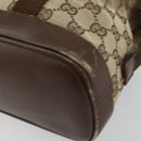 GUCCI GG Canvas Hand Bag Beige Gold 92734 Auth gh1128-9