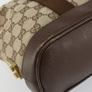 GUCCI GG Canvas Hand Bag Beige Gold 92734 Auth gh1128-14