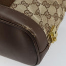 GUCCI GG Canvas Hand Bag Beige Gold 92734 Auth gh1128-15
