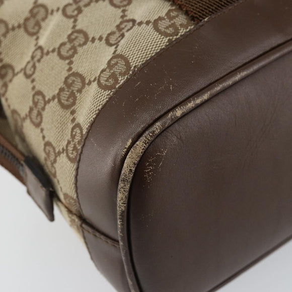 GUCCI GG Canvas Hand Bag Beige Gold 92734 Auth gh1128