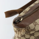 GUCCI GG Canvas Hand Bag Beige Gold 92734 Auth gh1128-10