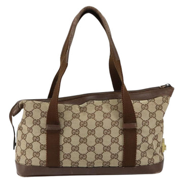 GUCCI GG Canvas Hand Bag Beige Gold 92734 Auth gh1128 - 0