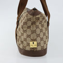 GUCCI GG Canvas Hand Bag Beige Gold 92734 Auth gh1128-4