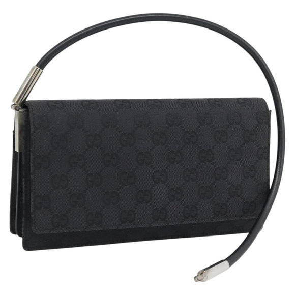GUCCI GG Canvas Umhängetasche Schwarz Silber 001 3815 Auth gh1129
