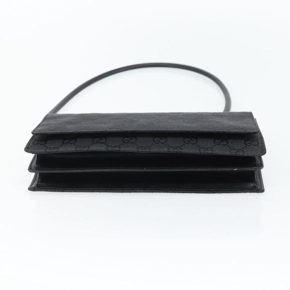 GUCCI GG Canvas Umhängetasche Schwarz Silber 001 3815 Auth gh1129