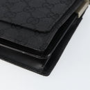 GUCCI GG Canvas Shoulder Bag Black Silver 001 3815 Auth gh1129-9