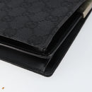 GUCCI GG Canvas Shoulder Bag Black Silver 001 3815 Auth gh1129-15