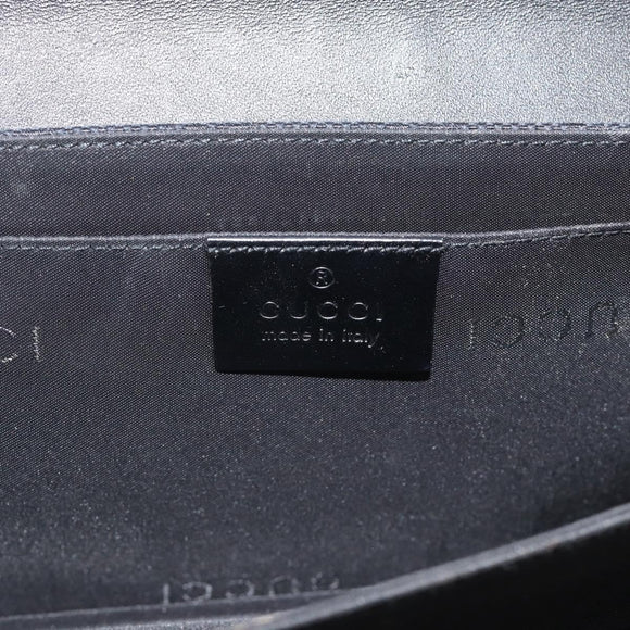 GUCCI GG Canvas Umhängetasche Schwarz Silber 001 3815 Auth gh1129