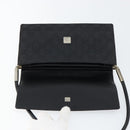 GUCCI GG Canvas Shoulder Bag Black Silver 001 3815 Auth gh1129-10