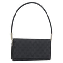 GUCCI GG Canvas Shoulder Bag Black Silver 001 3815 Auth gh1129-1