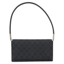 GUCCI GG Canvas Shoulder Bag Black Silver 001 3815 Auth gh1129-13