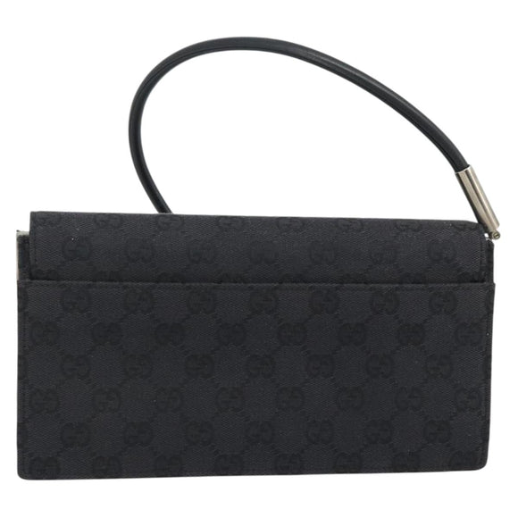 GUCCI GG Canvas Umhängetasche Schwarz Silber 001 3815 Auth gh1129